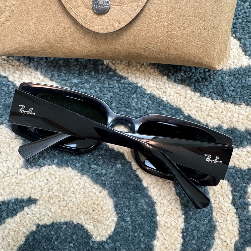 Ray-Ban Black Kiliane Sunglasses with Tan Case - Picture 2 of 11